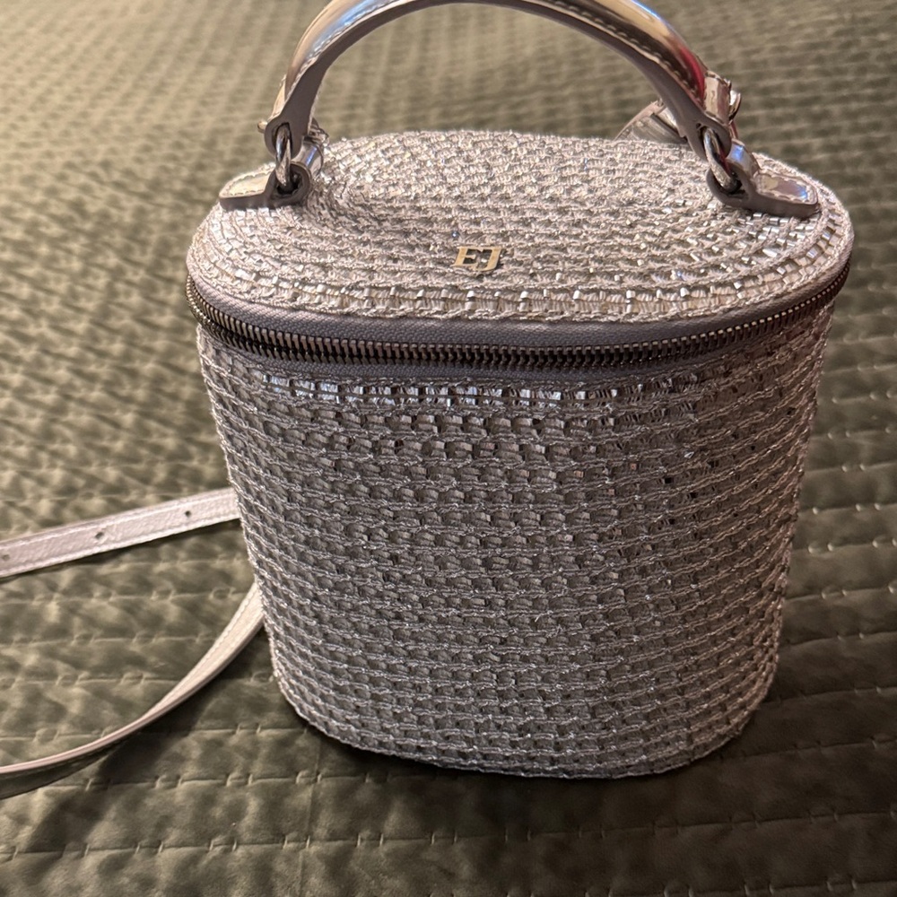 Eric Javits Silver Woven Mini Bag